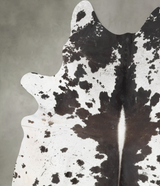 Salt and Pepper Black XX-Large Brazilian Cowhide Rug 8'8"H x 6'11"W #B29408 by Hudson Hides