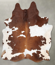 Brown and White XX-Large Brazilian Cowhide Rug 8'4"H x 6'5"W #B29411 by Hudson Hides