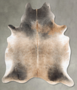 Grey with Beige XX-Large Brazilian Cowhide Rug 8'11"H x 7'1"W #B29414 by Hudson Hides