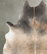 Grey with Beige XX-Large Brazilian Cowhide Rug 8'11"H x 7'1"W #B29414 by Hudson Hides