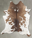 Chocolate and White XX-Large Brazilian Cowhide Rug 8'1"H x 6'5"W #B29415 by Hudson Hides