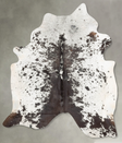 Salt and Pepper Black XX-Large Brazilian Cowhide Rug 7'10"H x 6'6"W #B29416 by Hudson Hides