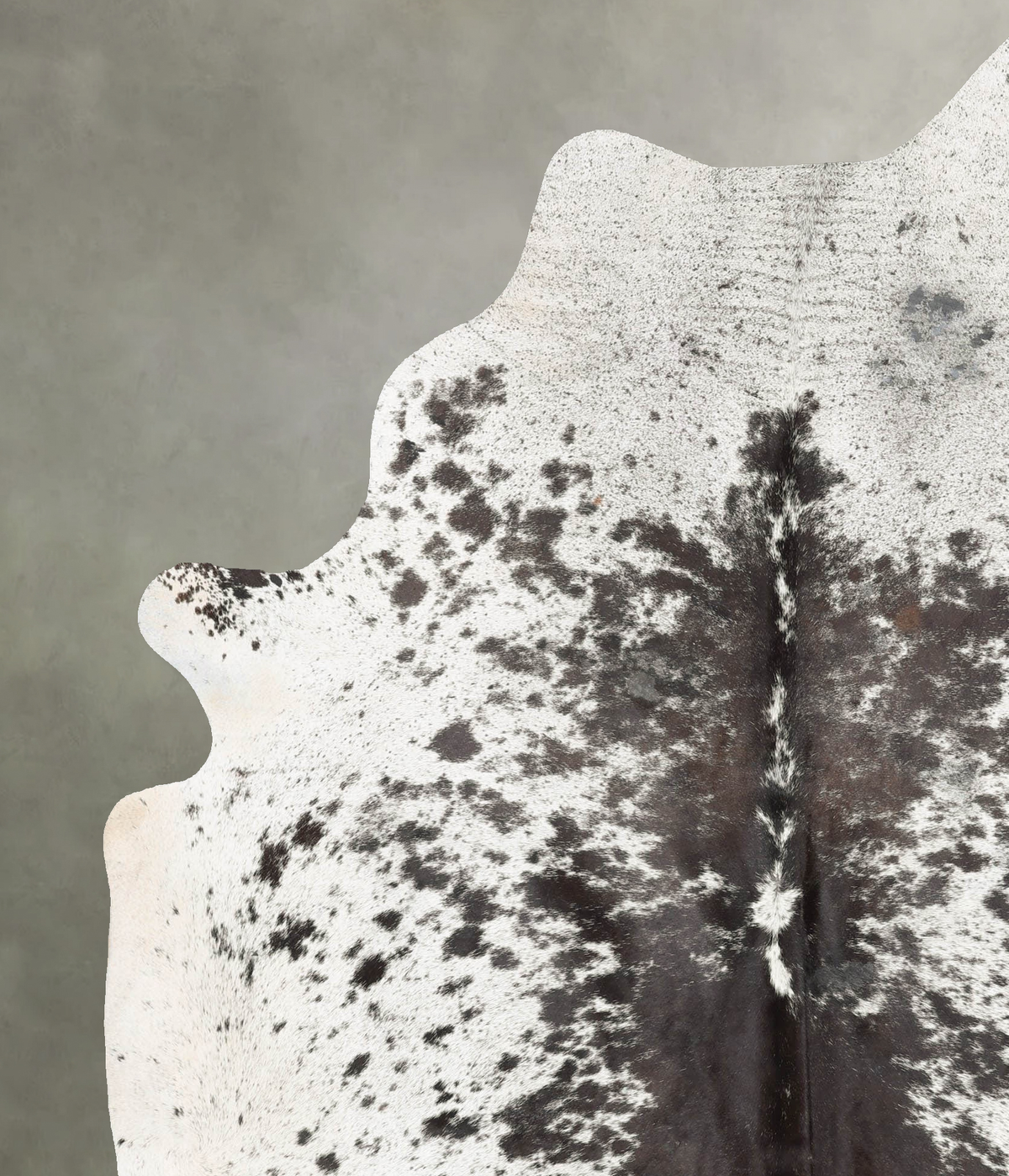 Salt and Pepper Black XX-Large Brazilian Cowhide Rug 7'10"H x 6'6"W #B29416 by Hudson Hides