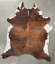 Medium Brindle XX-Large Brazilian Cowhide Rug 9'0"H x 6'11"W #B29417 by Hudson Hides