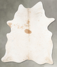 Ivory with Beige XX-Large Brazilian Cowhide Rug 8'3"H x 6'6"W #B29422 by Hudson Hides