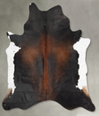 Chocolate and White XX-Large Brazilian Cowhide Rug 7'10"H x 6'8"W #B29423 by Hudson Hides
