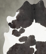 Black and White XX-Large Brazilian Cowhide Rug 8'6"H x 7'1"W #B29425 by Hudson Hides