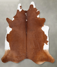 Brown and White Regular XX-Large Brazilian Cowhide Rug 9'1"H x 8'0"W #B29426 by Hudson Hides
