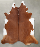 Brown and White Regular XX-Large Brazilian Cowhide Rug 9'1"H x 8'0"W #B29426 by Hudson Hides