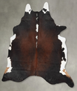 Chocolate and White XX-Large Brazilian Cowhide Rug 8'11"H x 7'1"W #B29432 by Hudson Hides