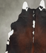 Chocolate and White XX-Large Brazilian Cowhide Rug 8'11"H x 7'1"W #B29432 by Hudson Hides