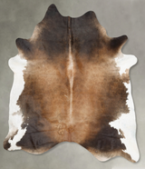 Chocolate and White XX-Large Brazilian Cowhide Rug 8'4"H x 7'0"W #B29433 by Hudson Hides
