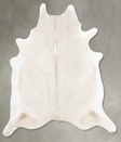 Ivory with Beige XX-Large Brazilian Cowhide Rug 8'5"H x 7'1"W #B29434 by Hudson Hides