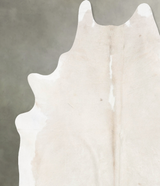 Ivory with Beige XX-Large Brazilian Cowhide Rug 8'5"H x 7'1"W #B29434 by Hudson Hides