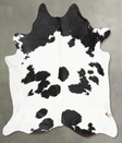 Black and White XX-Large Brazilian Cowhide Rug 7'6"H x 6'11"W #B29441 by Hudson Hides