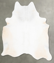 Ivory with Beige XX-Large Brazilian Cowhide Rug 8'7"H x 6'9"W #B29443 by Hudson Hides