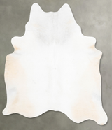 Ivory with Beige XX-Large Brazilian Cowhide Rug 8'7"H x 6'9"W #B29443 by Hudson Hides