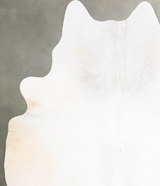 Ivory with Beige XX-Large Brazilian Cowhide Rug 8'7"H x 6'9"W #B29443 by Hudson Hides