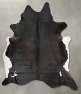 Chocolate and White XX-Large Brazilian Cowhide Rug 8'3"H x 7'4"W #B29445 by Hudson Hides