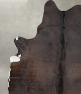 Chocolate and White XX-Large Brazilian Cowhide Rug 8'4"H x 6'2"W #B29447 by Hudson Hides