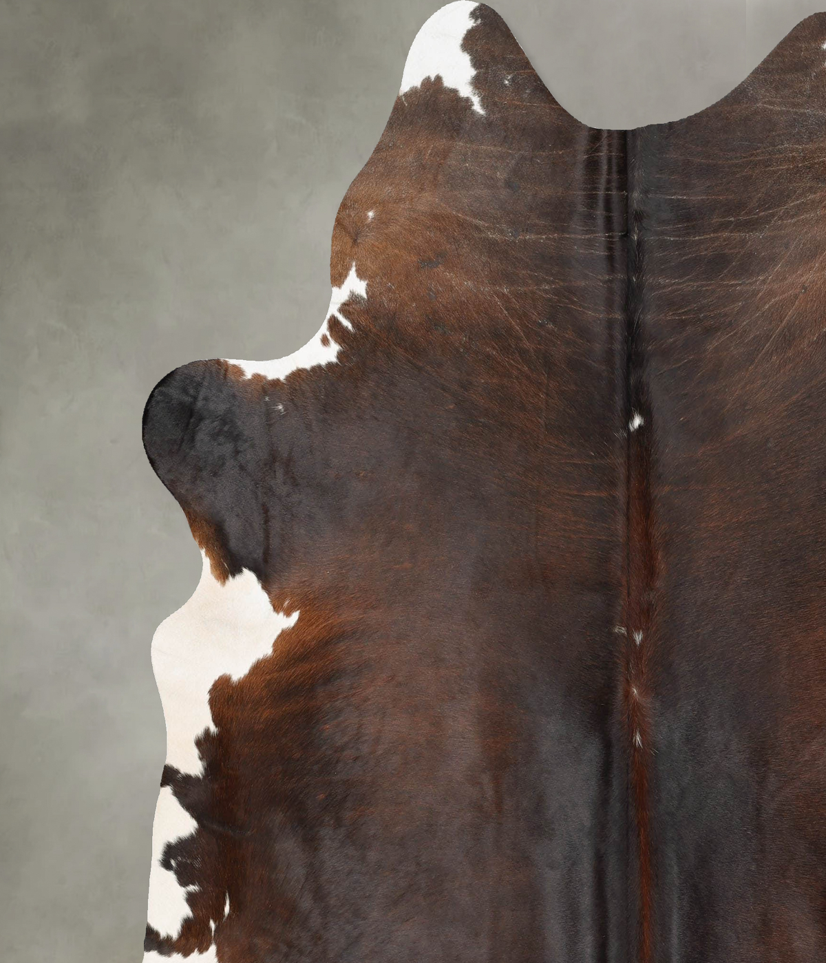 Chocolate and White XX-Large Brazilian Cowhide Rug 7'10"H x 6'9"W #B29448 by Hudson Hides