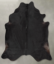 Solid Black XX-Large Brazilian Cowhide Rug 7'6"H x 6'10"W #B29449 by Hudson Hides
