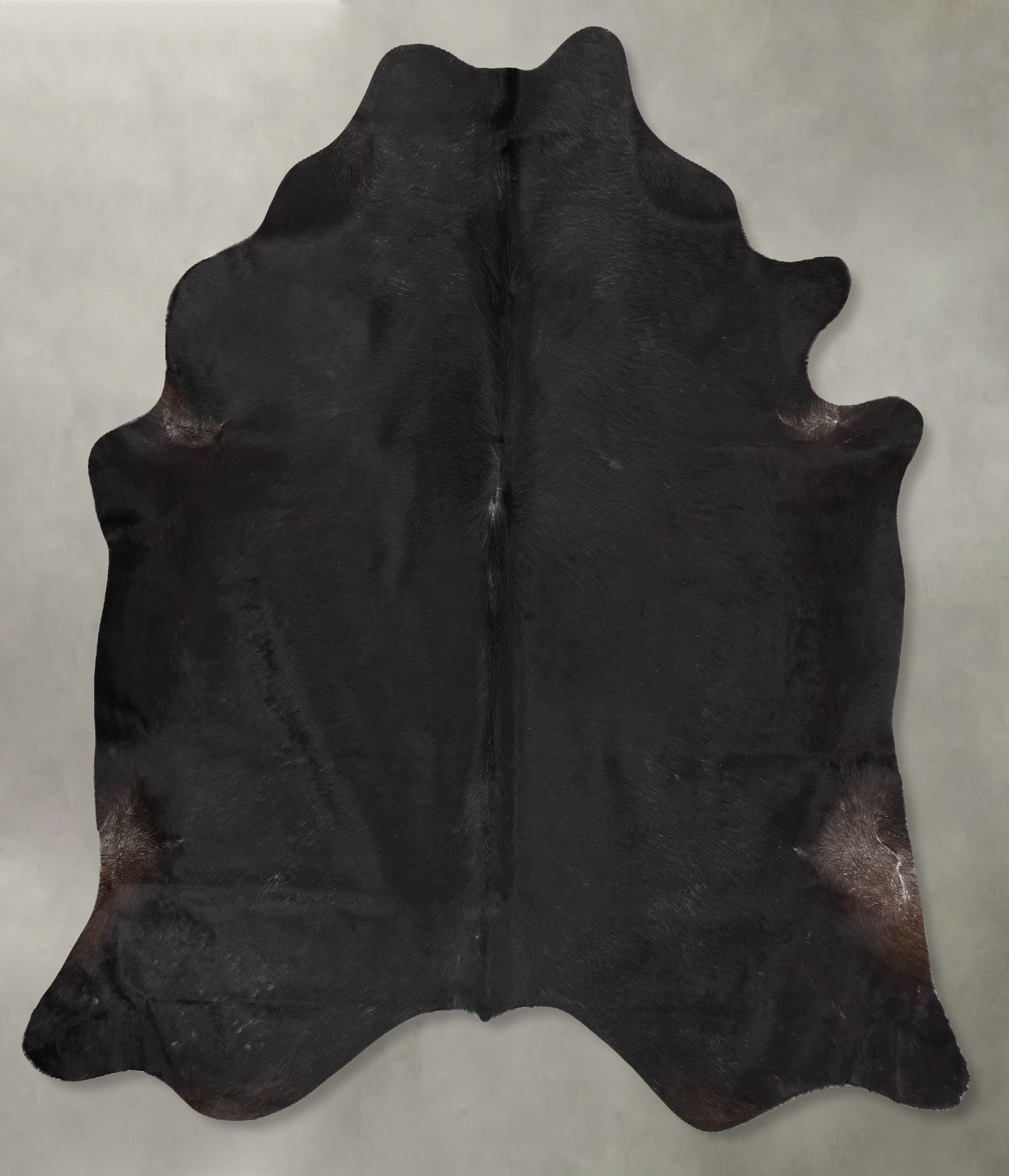 Solid Black Cowhide Rug #B29449