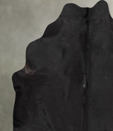 Solid Black XX-Large Brazilian Cowhide Rug 7'6"H x 6'10"W #B29449 by Hudson Hides