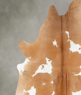 Beige and White XX-Large Brazilian Cowhide Rug 8'5"H x 6'10"W #B29450 by Hudson Hides