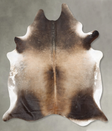 Grey with Beige XX-Large Brazilian Cowhide Rug 8'7"H x 6'10"W #B29457 by Hudson Hides