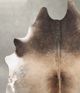 Grey with Beige XX-Large Brazilian Cowhide Rug 8'7"H x 6'10"W #B29457 by Hudson Hides