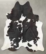 Black and White X-Large Brazilian Cowhide Rug 7'7"H x 6'6"W #B29466 by Hudson Hides
