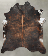 Dark Brindle XX-Large Brazilian Cowhide Rug 7'11"H x 6'11"W #B29470 by Hudson Hides