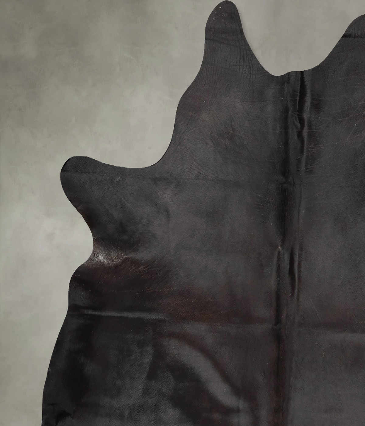 Solid Black XX-Large Brazilian Cowhide Rug 7'9"H x 6'9"W #B29475 by Hudson Hides