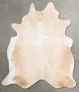 Beige and White XX-Large Brazilian Cowhide Rug 9'7"H x 7'10"W #B29477 by Hudson Hides