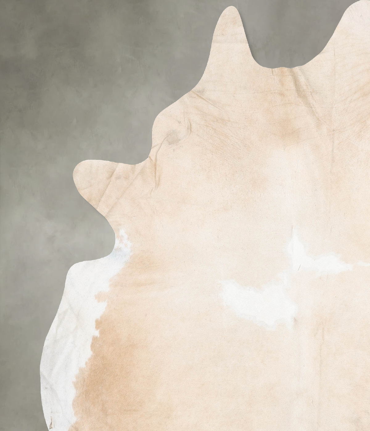 Beige and White XX-Large Brazilian Cowhide Rug 9'7"H x 7'10"W #B29477 by Hudson Hides
