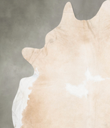 Beige and White XX-Large Brazilian Cowhide Rug 9'7"H x 7'10"W #B29477 by Hudson Hides