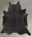 Solid Black XX-Large Brazilian Cowhide Rug 7'8"H x 7'1"W #B29481 by Hudson Hides