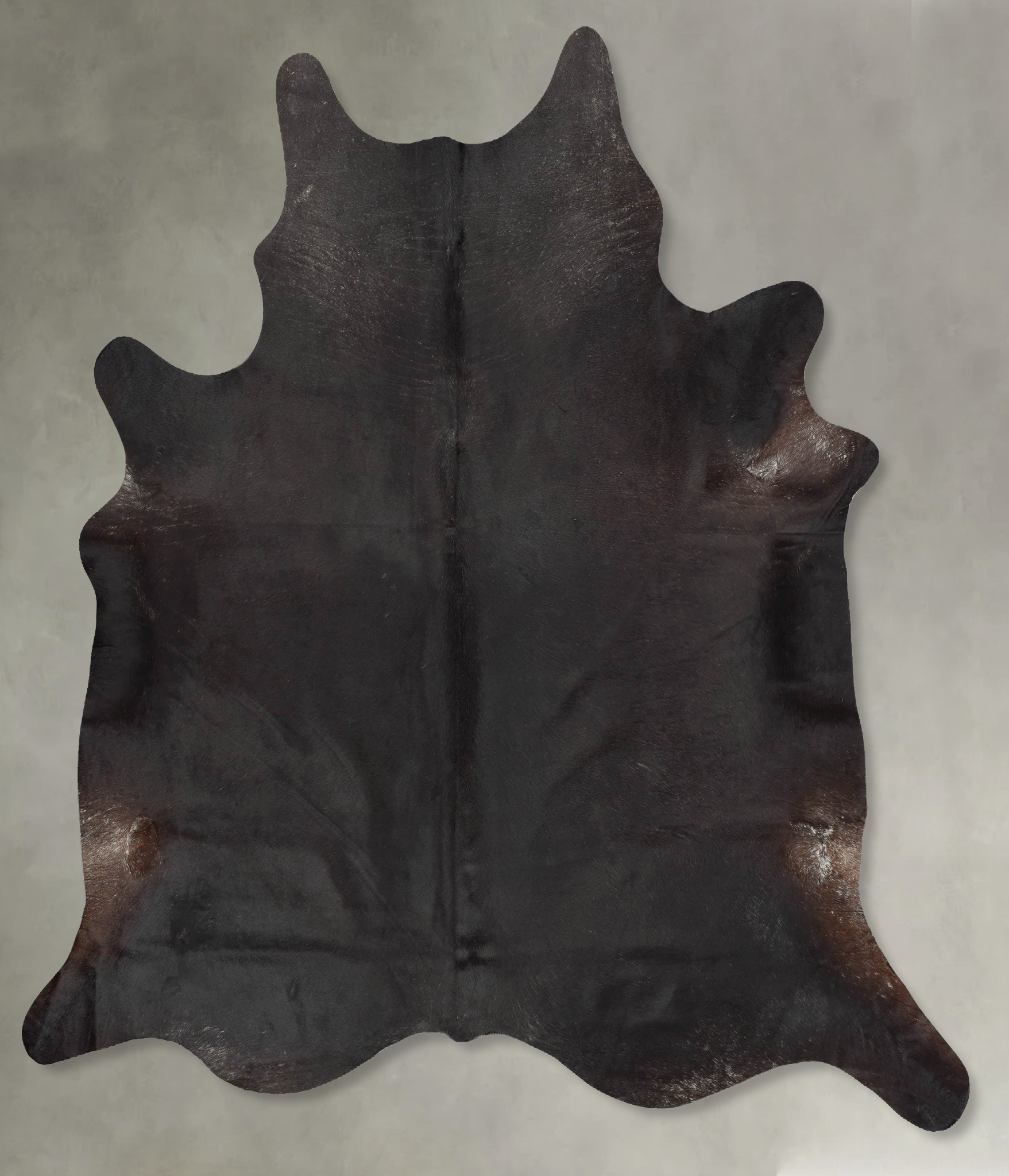 Solid Black Cowhide Rug #B29481