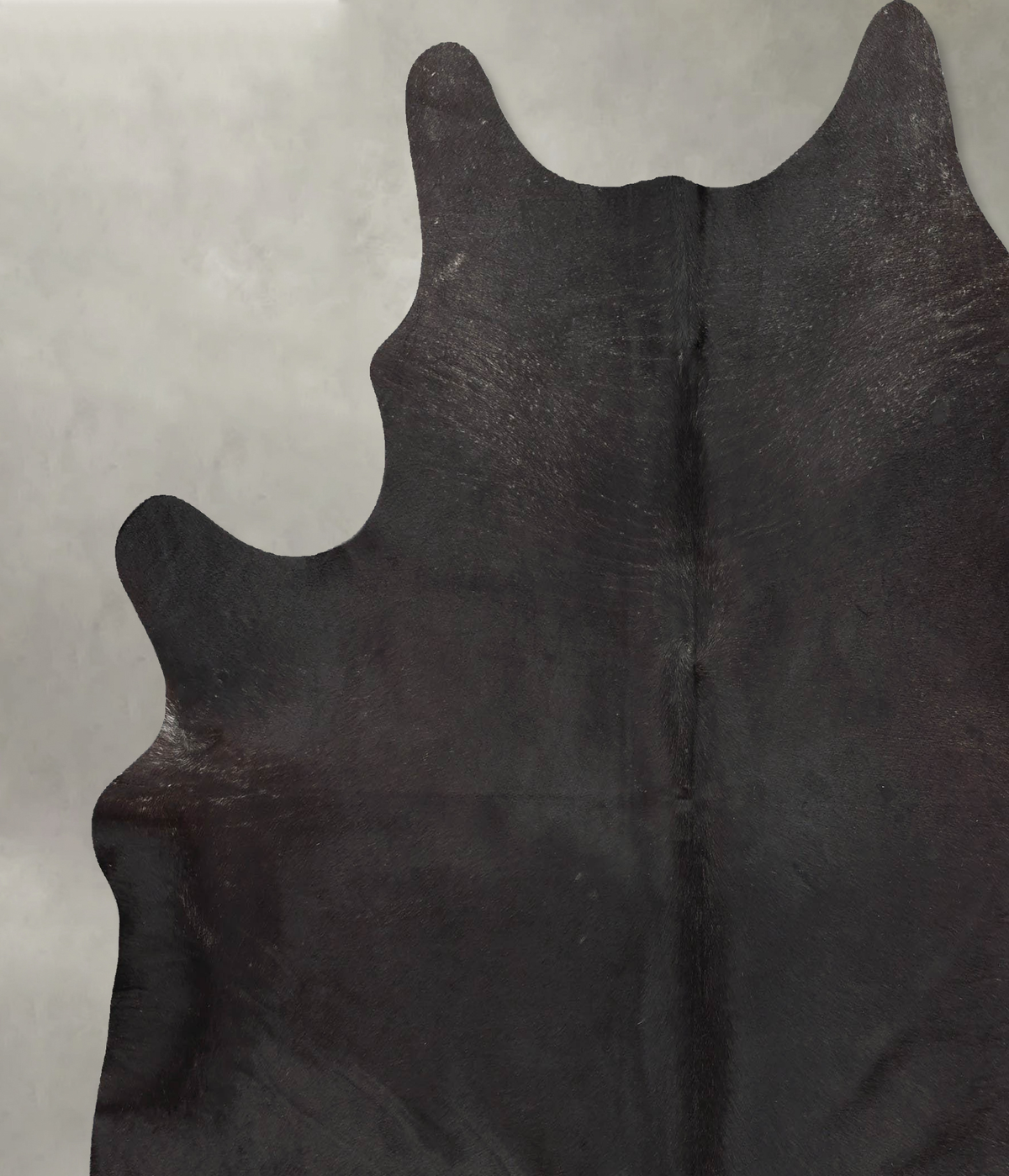 Solid Black XX-Large Brazilian Cowhide Rug 7'8"H x 7'1"W #B29481 by Hudson Hides
