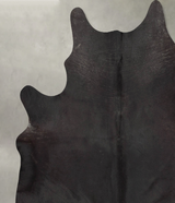 Solid Black XX-Large Brazilian Cowhide Rug 7'8"H x 7'1"W #B29481 by Hudson Hides