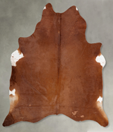 Solid Brown XX-Large Brazilian Cowhide Rug 8'4"H x 7'0"W #B29483 by Hudson Hides