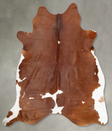 Brown and White XX-Large Brazilian Cowhide Rug 8'2"H x 7'1"W #B29487 by Hudson Hides