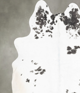 Salt and Pepper Black XX-Large Brazilian Cowhide Rug 8'5"H x 7'1"W #B29488 by Hudson Hides