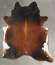 Chocolate and White X-Large Brazilian Cowhide Rug 7'9"H x 6'4"W #B29491 by Hudson Hides