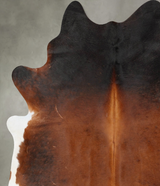 Chocolate and White X-Large Brazilian Cowhide Rug 7'9"H x 6'4"W #B29491 by Hudson Hides