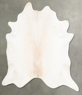 Ivory with Beige XX-Large Brazilian Cowhide Rug 8'0"H x 7'4"W #B29513 by Hudson Hides