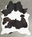 Black and White XX-Large Brazilian Cowhide Rug 8'0"H x 6'10"W #B29517 by Hudson Hides