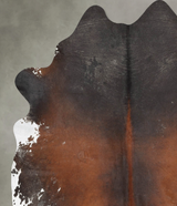 Chocolate and White X-Large Brazilian Cowhide Rug 7'8"H x 6'0"W #B29520 by Hudson Hides