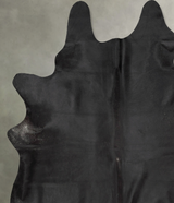 Solid Black XX-Large Brazilian Cowhide Rug 7'11"H x 6'8"W #B29521 by Hudson Hides